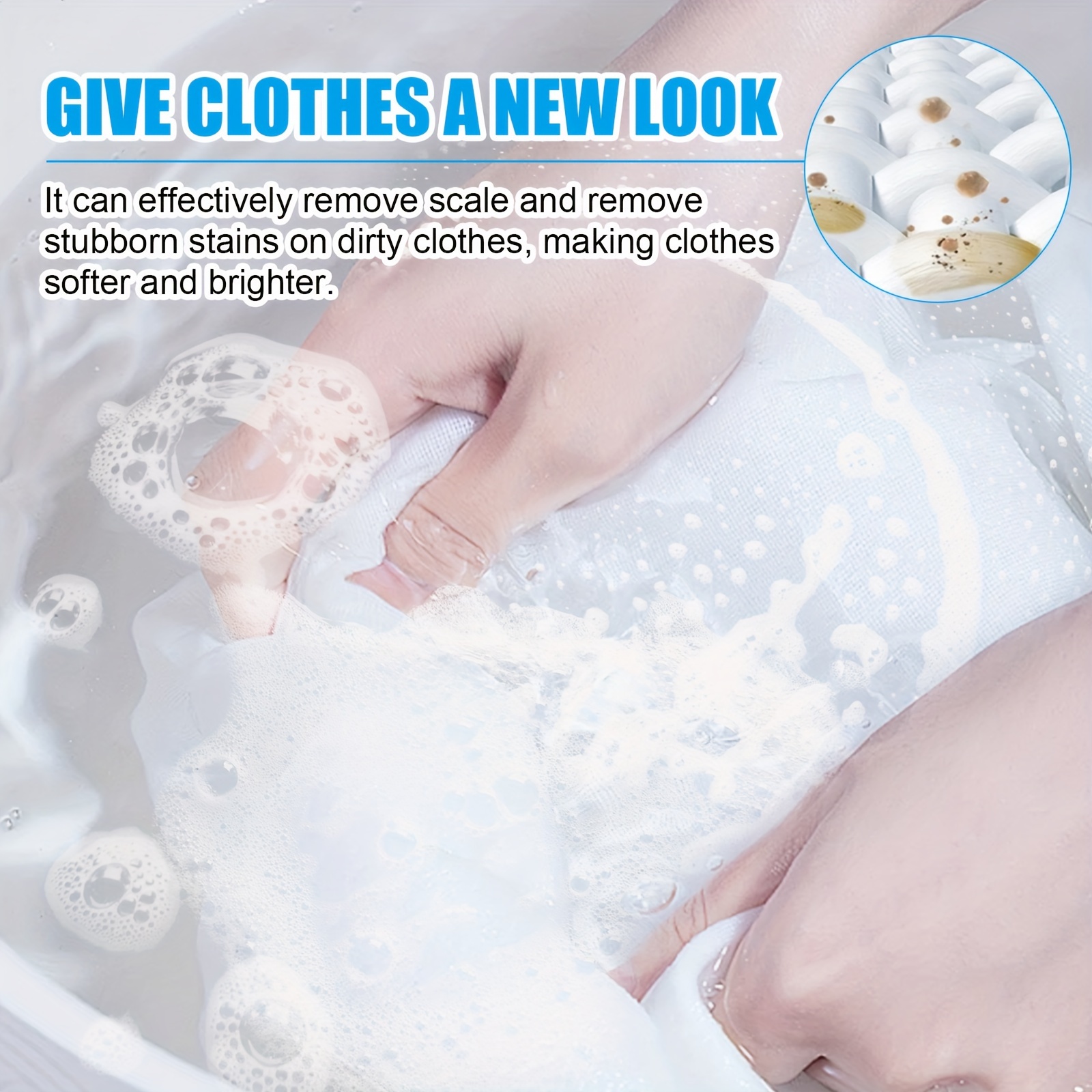 20pcs clothes stain remover effervescent tablets eliminates yellowing oil grease stains essential home cleaning tool details 4