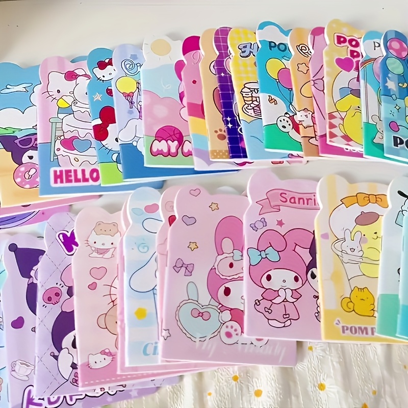 Image of 10pcs Hello Kitty Melody Cute Cartoon Notebook Memo Book Small Notebooks In Cartoon Style Prize Thin Notebooks Suitable For Family Rewards Supplies