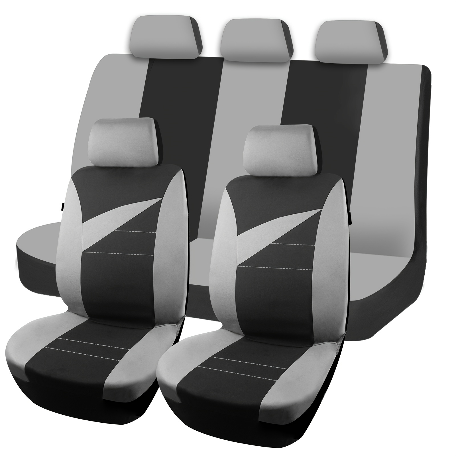 TEMU Universal 5-seat Car Seat Covers, Made Of High-quality Polyester Fabric And Memory Foam, Seats, , Suitable For And Compatible With For All Car