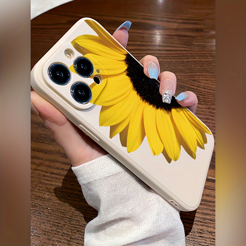 

Half Sunflower Solid Frosted Anti-drop Lens Protection Tpu Phone Case For Iphone 15/14/13/12/11/7/8