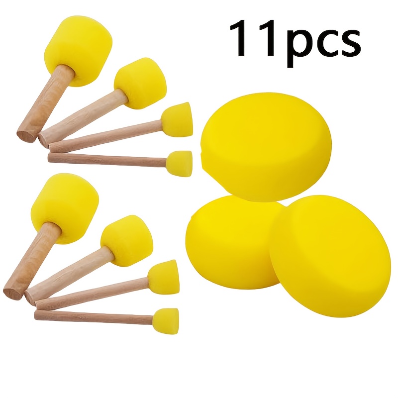 E-shop Ein Set aus 11/18/23/29/36 Stück runden Schwamm-Stempel, professionelles Stempelset, 4 Größen (3,99 cm, 4,6 cm, 2,01 cm, 1,5 cm), geeignet für
