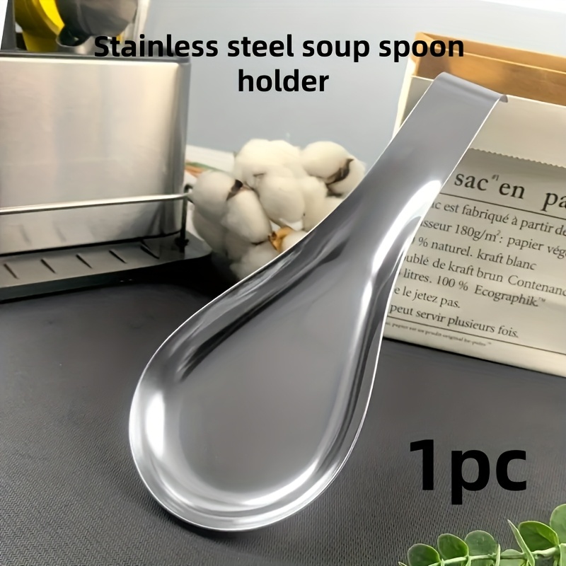 TEMU Porte-cuillères créatif en acier inoxydable, spatule, cuillère à , louche à soupe, étagère à cuillères, plateau, accessoires de cuisine