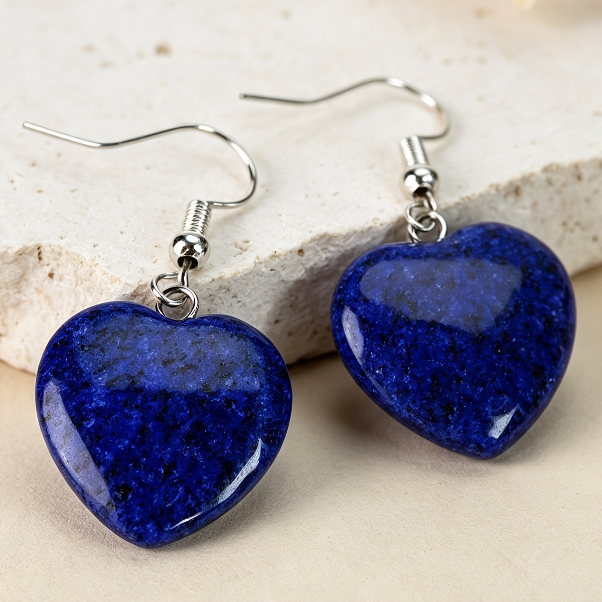 TEMU Heart-shaped Earrings, Bohemian Retro Fashion Women's Earrings, Women's Jewelry
