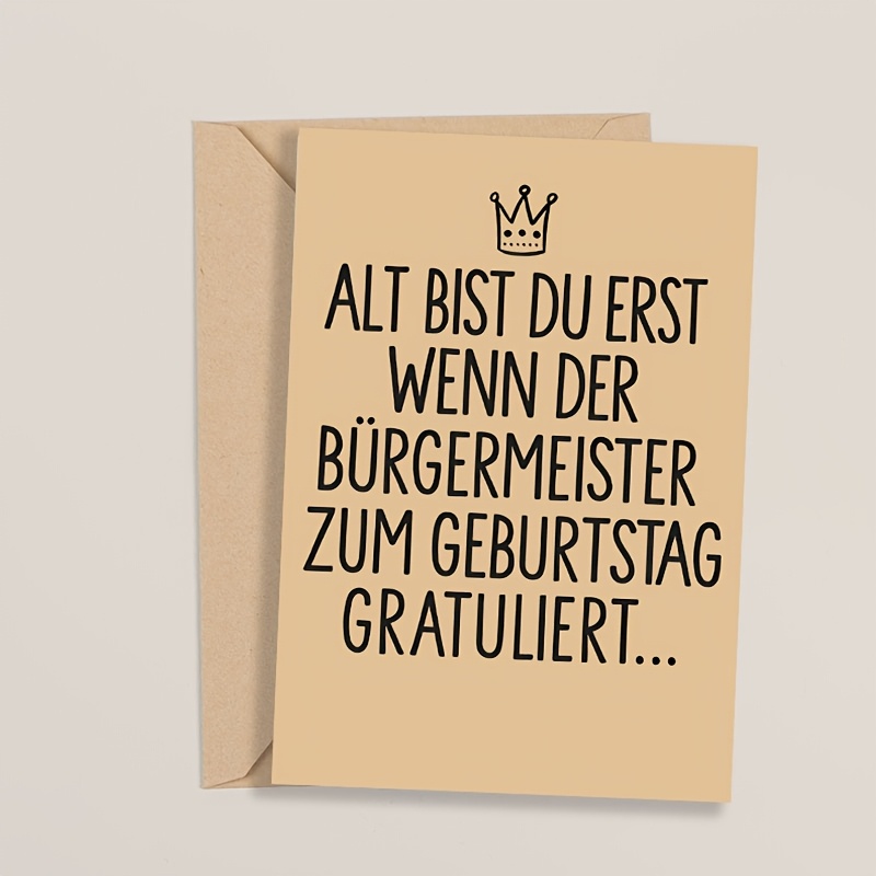 Image of 1pc Funny Birthday Card For Seniors | Perfect Milestone Birthday Gift For Family & , Includes Envelope & Greetings, Made Of Paper