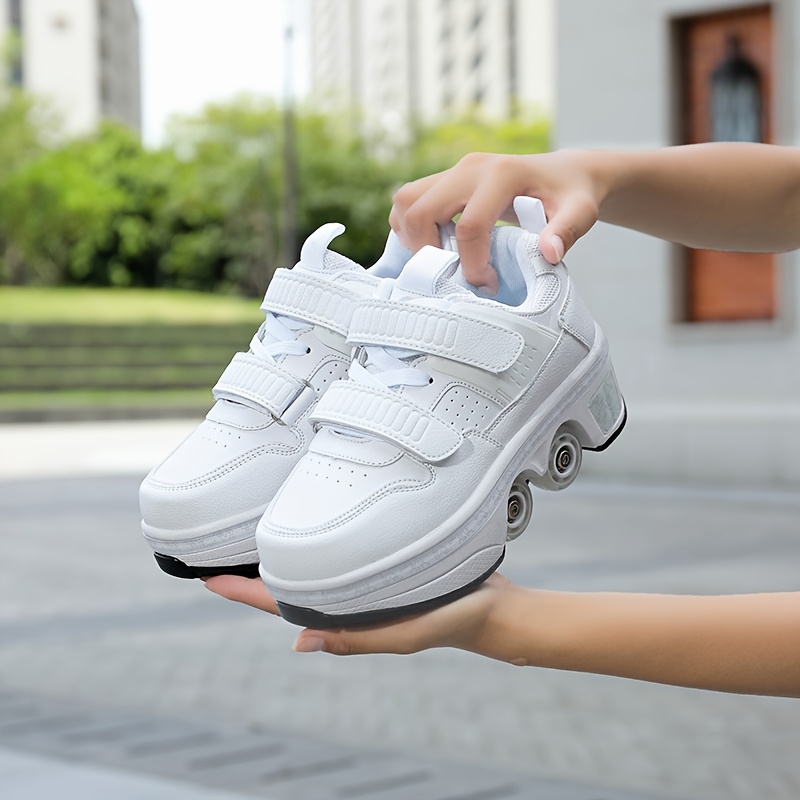 tenis femininos brancos de baixo rodas removíveis Temu Brazil