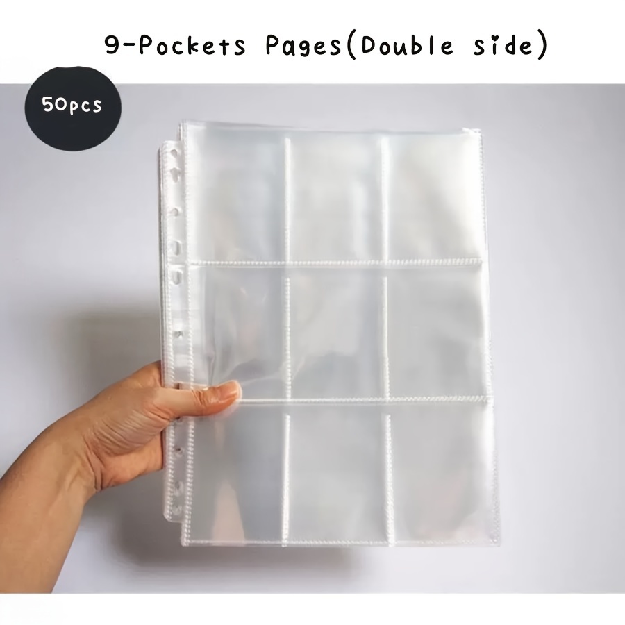 TEMU 50 Sheets/package 900- A4 11-hole Clear Pp Dividers For Scrapbooking Albums And Binders