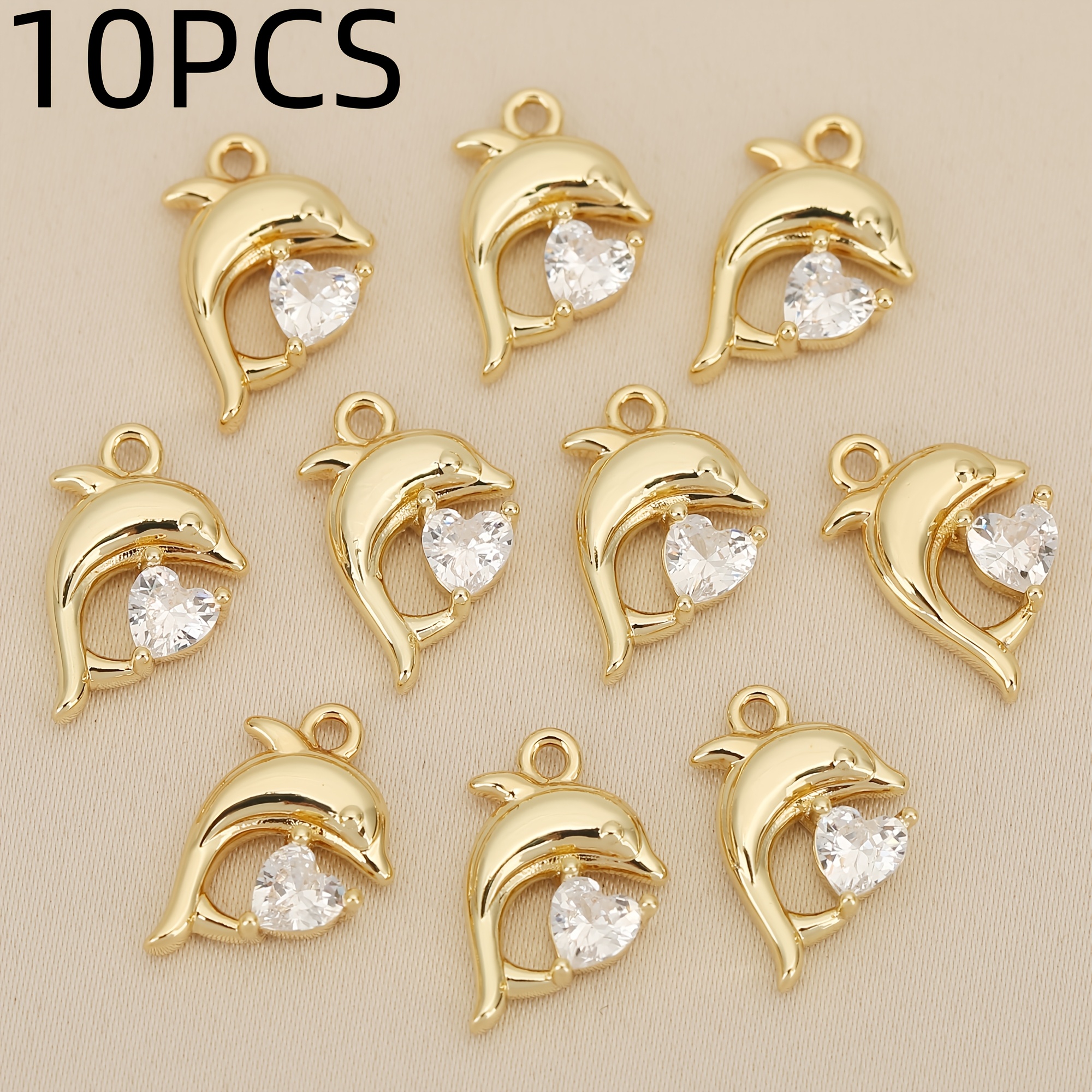 TEMU 10 pièces, Mode européenne et américaine - synthétique incrustée de cuivre - Pendentif - Pendentif de mode unisexe à soi-, convient pour