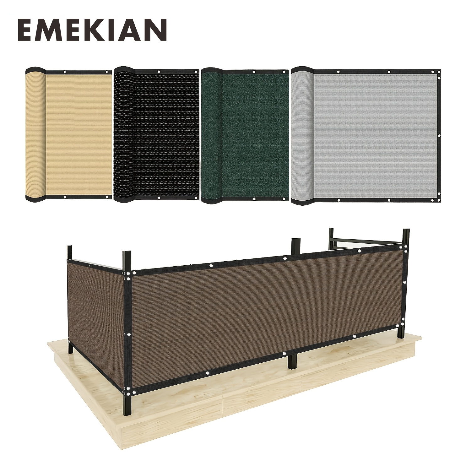 sunshade balcony privacy screen heavy duty shade garden privacy protection screen suitable for outdoor commercial fencing construction site barrier garden courtyard balcony railing multi scene use multiple colors   1pc 70 80 shade