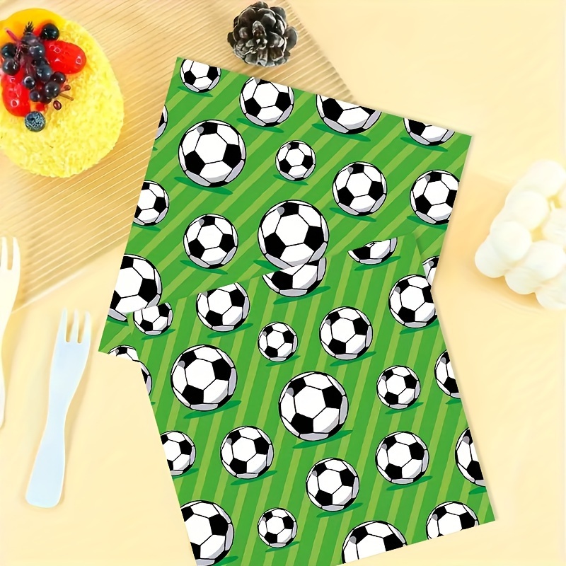 

25pcs, Football-themed Party Napkins, Disposable Supplies For Football Enthusiasts Gathering, Party Decor, Party Supplies, Holiday Decor, Holiday Supplies