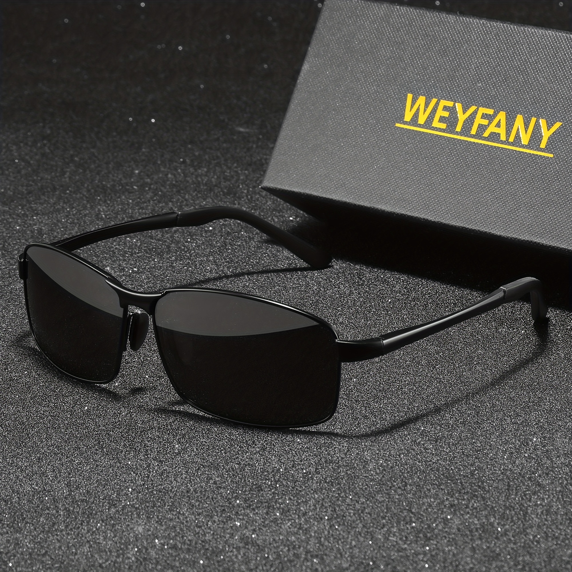 Image of Men's Polarized Sunglasses For Driving, Classic Business, Fishing, With Gift Box And Counter Display Case, High-end Eyewear Packaging