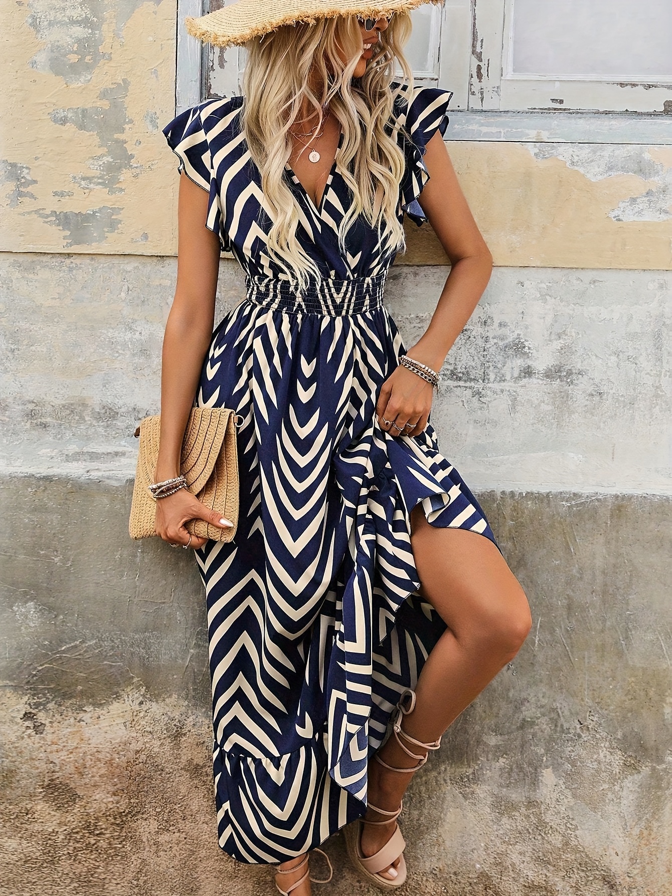 strapless maxi dress casual Britt Strapless Tie Back Maxi Dress • Shop American Threads Women's Trendy Online Boutique Butter Yellow / S main image 1