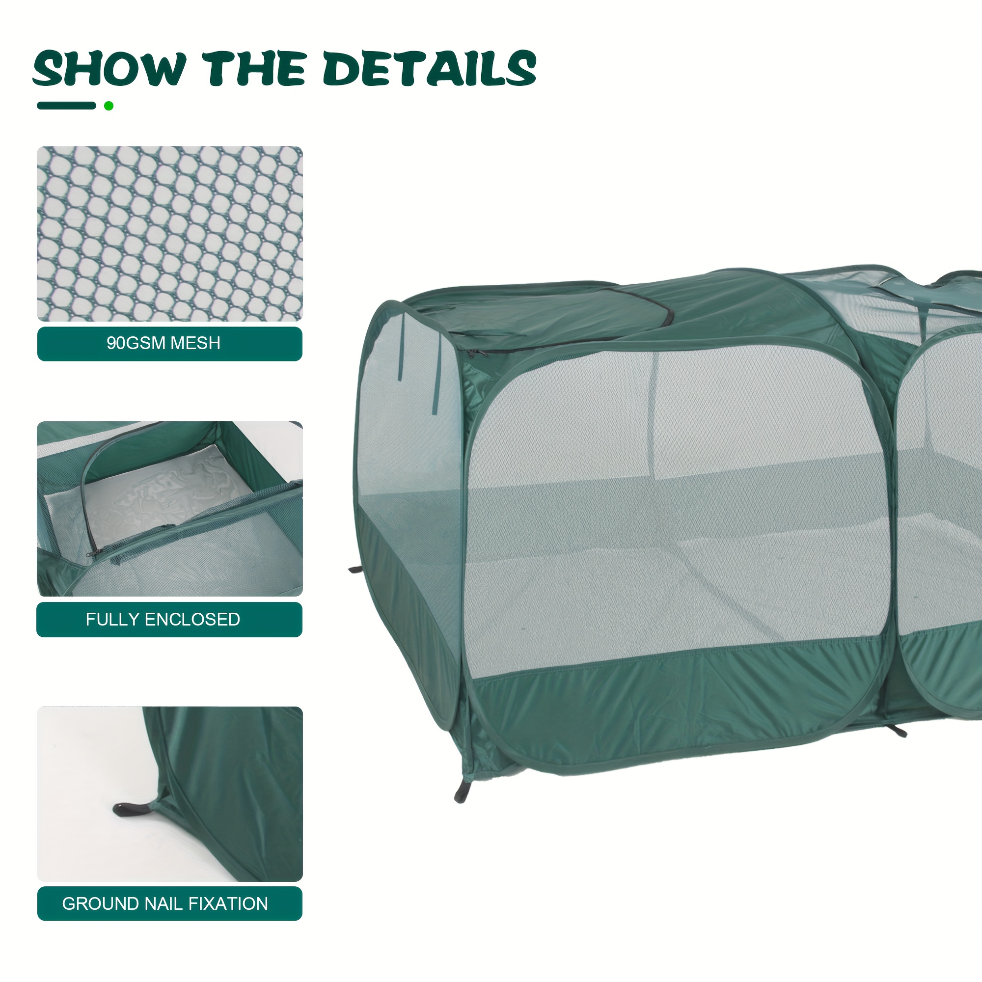 Foldable Portable Double-Room Pet Playpen