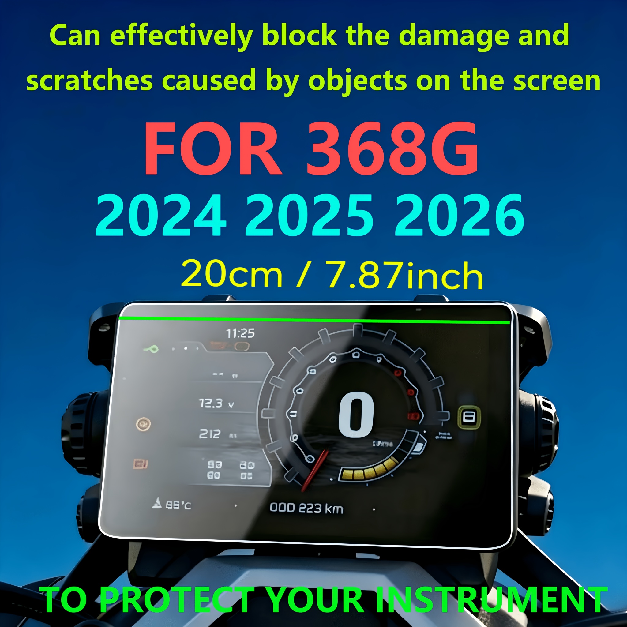 TEMU per 368G 2024 2025 2026+NUOVO Pellicola per Touchscreen di e Controllo Strumenti Installazione Facile