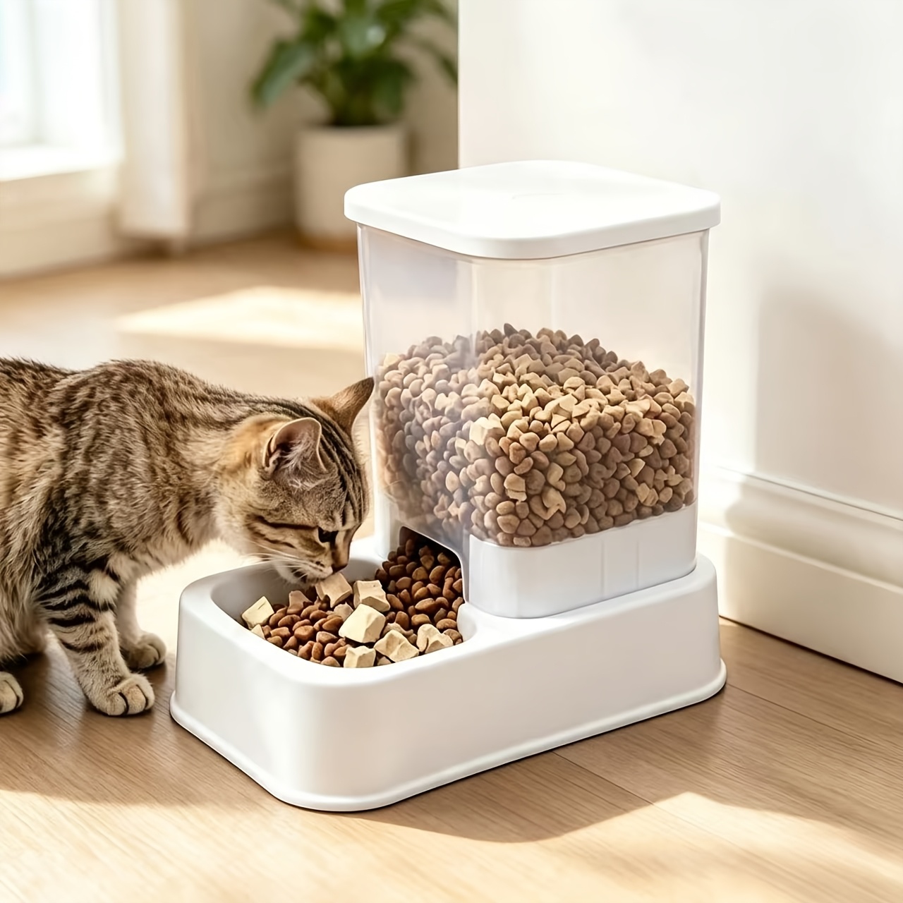 TEMU 2026, dispensador automático de comida y agua para gatos y perros de 1/2 piezas - Juego de cuenco de comida y bebedero para mascotas - Control