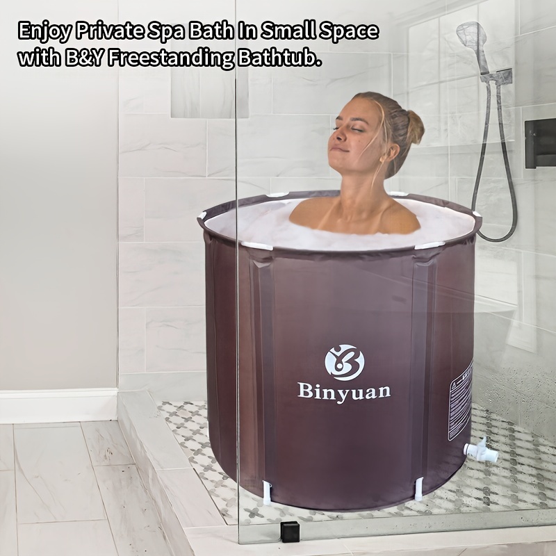 Portable Adult Bathtub Water Tub Folding Spa Bath Bucket Barrel Soaking  Sauna
