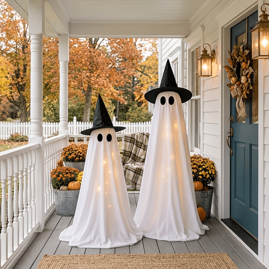 TEMU Halloween Outdoor Decorations, Glowing Halloween Indoor Party Decorations, Glowing Decorations With Led String Lights, Halloween Lights Suitable