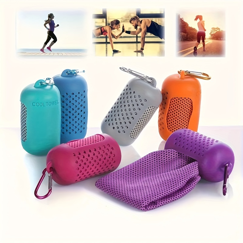 

Cooling Fitness Towel For Exercise And Yoga, Summer Ice Cool Towel With Portable Case, Perfect For Gym Camping Sports