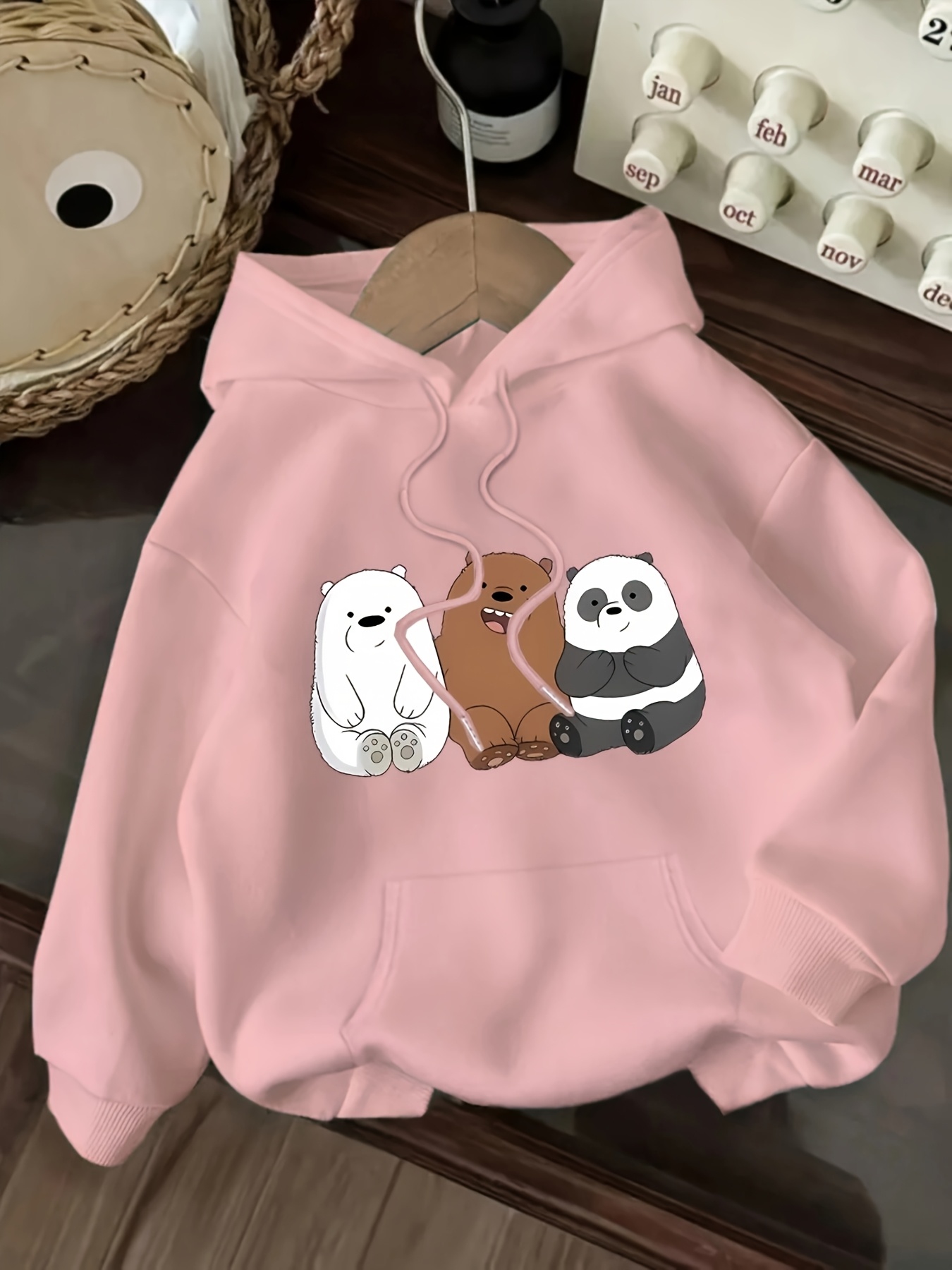 teddy bear hoodie sold on Temu United States
