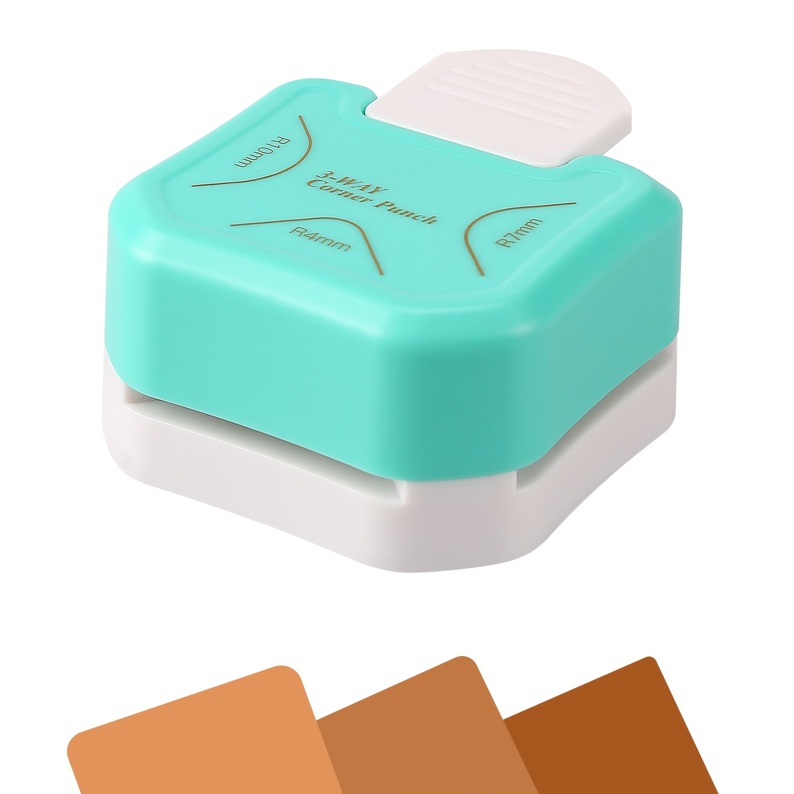TEMU 3in 1 Corner Rounder Punch, R4mm/r7mm/r10mm Corner Punches For Cardstock, Laminate, Paper Crafts And Diy Projects, Suitable For Scrapbooking And