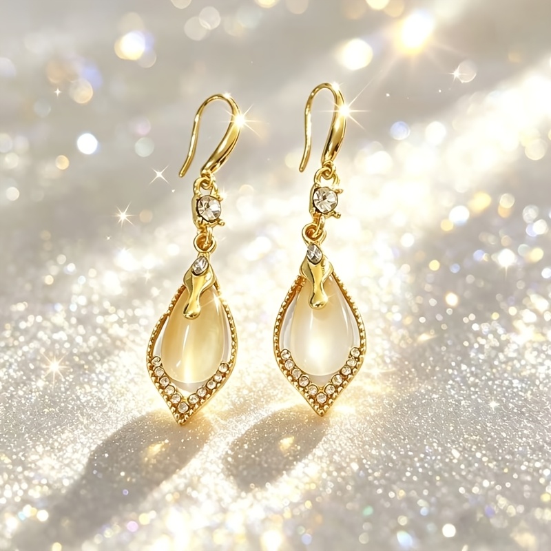 TEMU Boucles d'oreilles élégantes et et polyvalentes exquises et brillantes boucles d'oreilles commémoratives cadeaux d'anniversaire cadeaux de fête