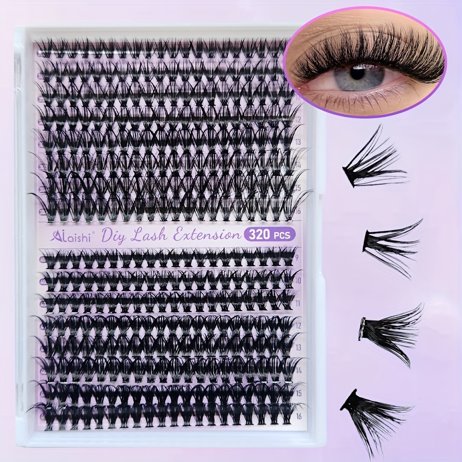 

320pcs 30d+40d Diy Kit, , & , False Eyelashes, Reusable For For Halloween