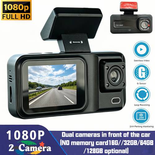 dual lens dash cam 1080p in car hd monitoring wide angle loop recording collision monitoring multi language menu no card 16gb 32gb 64gb 128gb