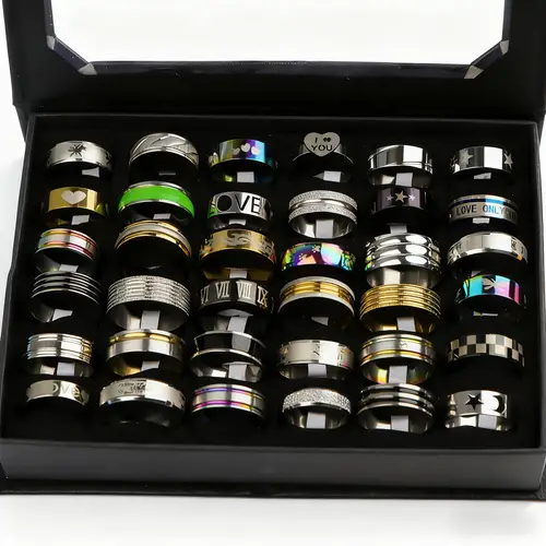 Men Rings Package mens rings sold on Temu United States