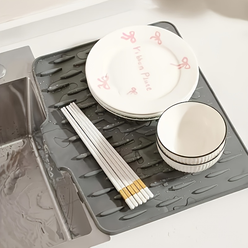 tapete de   de cocina plegable y antideslizante con diseño de drenaje incorporado, resistente al   y   de limpiar.   para encimeras, fregaderos y refrigeradores. resistente a altas temperaturas, mantiene la cocina  . diseño que    ,   para fregaderos, estufas y