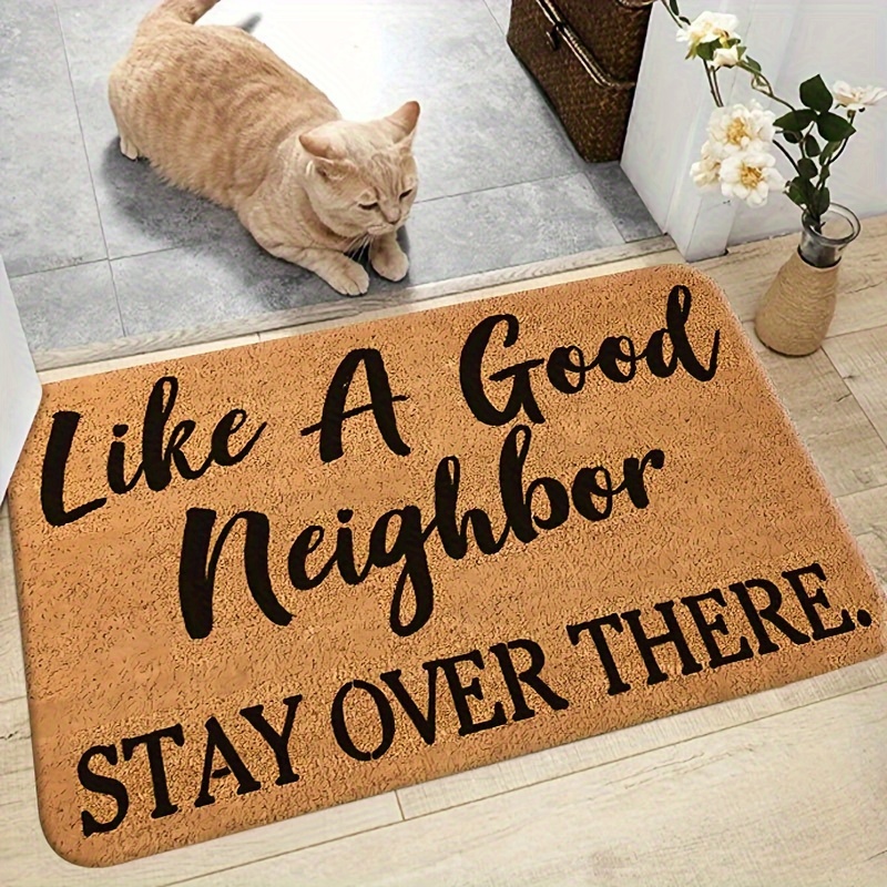 

Jit Funny Doormat - Stain Resistant, Low Pile, Rectangle, Machine Washable Polyester Door Mat - Indoor/outdoor Entrance Rug With "like A " Message