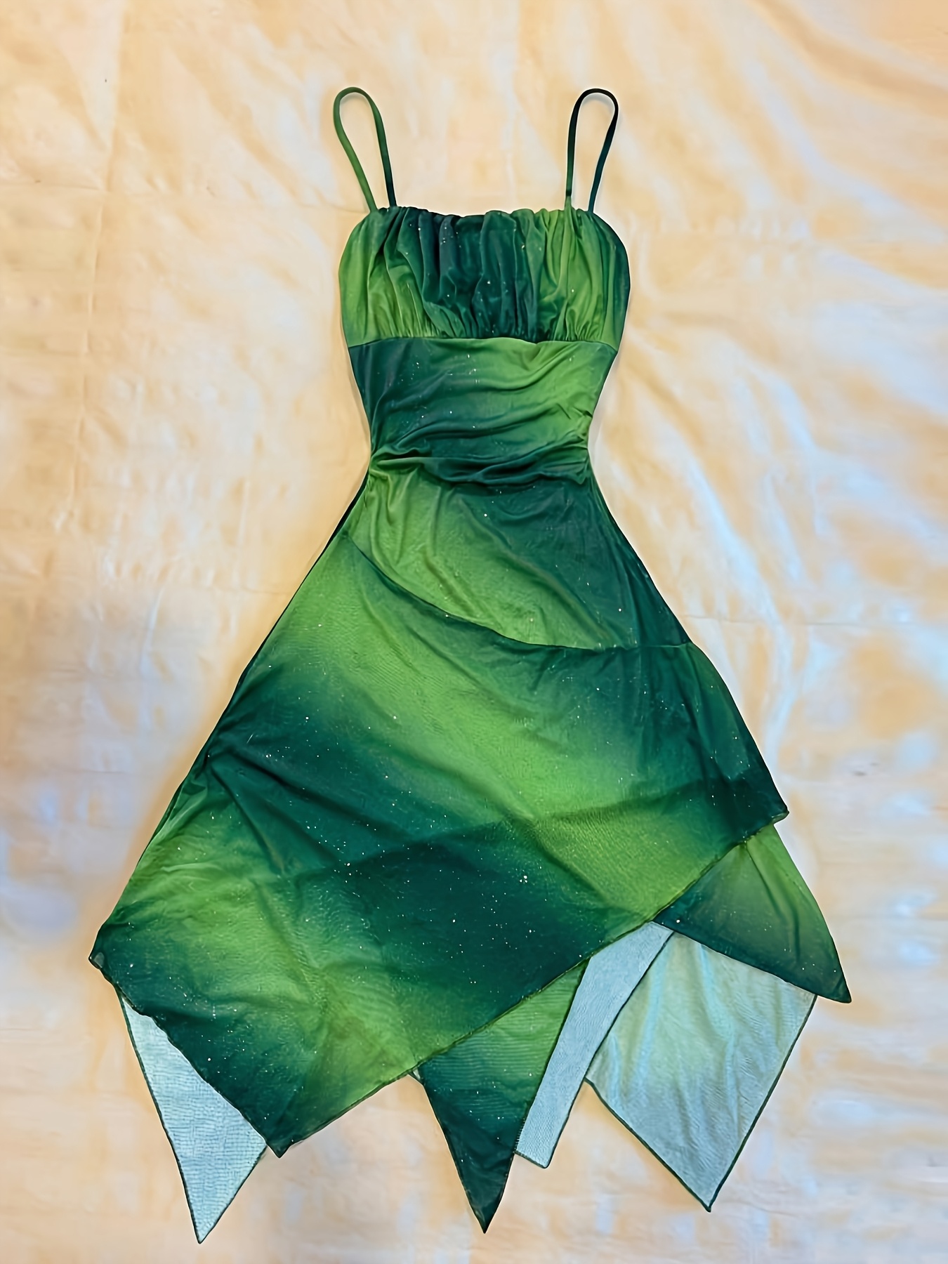 green lace dress sold on Temu United States