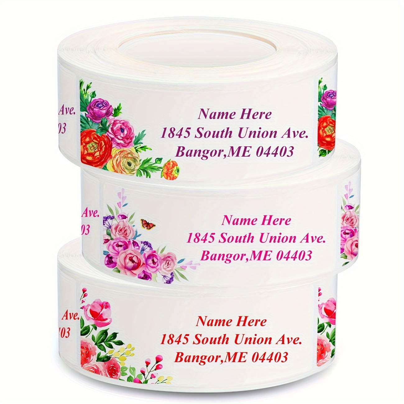 

Customizable Floral Address Labels - 2.5" X 0.75" (60 Labels / 250 Labels Per Roll) - Office Supplies