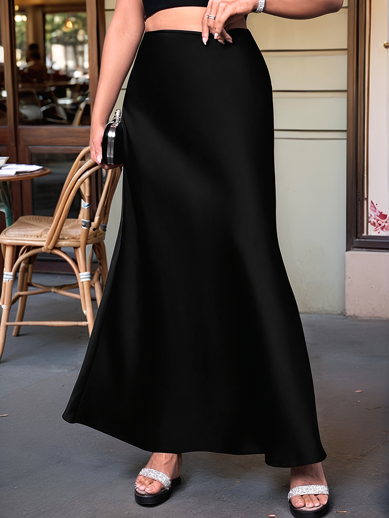 Falda Midi Faldas Elegantes Negras Faldas Negras Estilo De Faldas