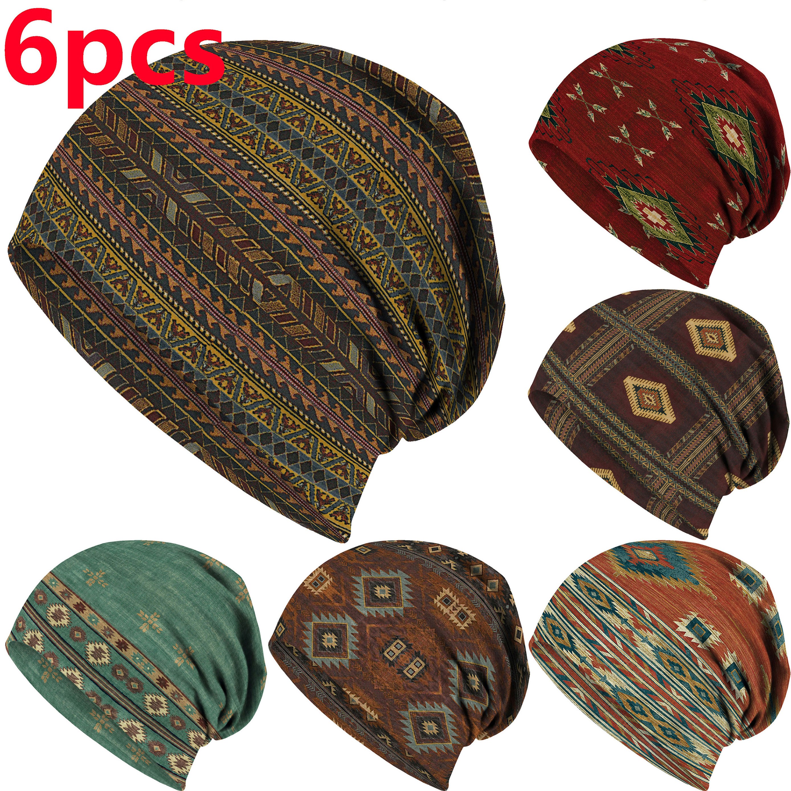TEMU Retro Colors, Soft Striped Hat - Casual, Breathable, Red And Gray Tones, Suitable For Outdoor Cycling, Brimless