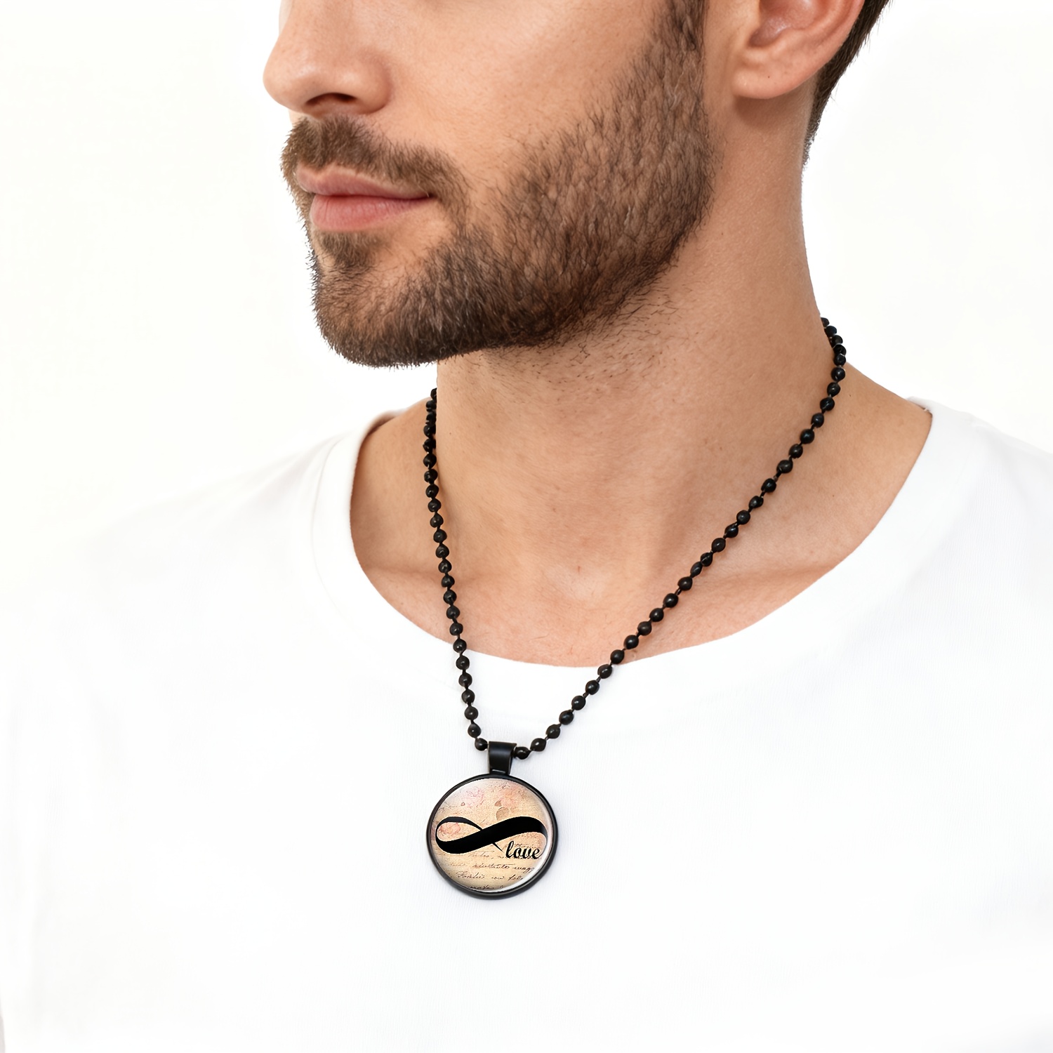 Avant-Garde Shape Beads Necklace Pendant, Retro Design