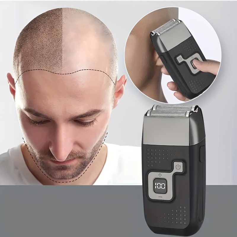 MIGUAN 2-in-1 Electric Rechargeable Foil Shaver with Hair Clipper, Adjustable Speed Razor, Double Mesh Shaving Reciprocating System, USB Charging, Battery - Ideal for Easter & Father'S Day Gift, Best for Father'S Day gift|Eva gift|Ecofriendly gift, electric shaver for base, barber sho
