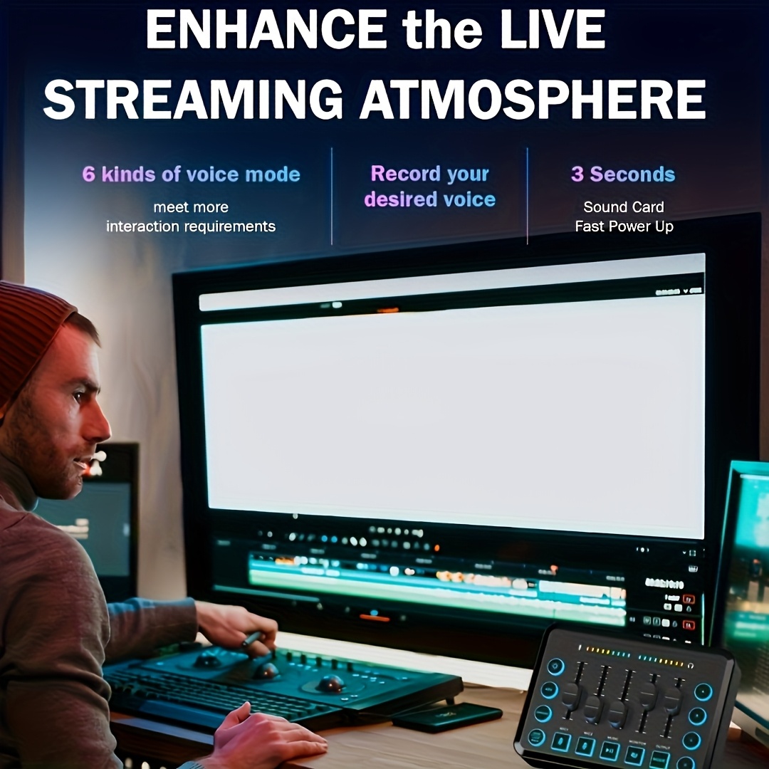 ميكسر لعبة، ميكسر بث مع واجهة ميكروفون XLR، ميكسر RGB للكمبيوتر مع تحكم في مستوى الصوت، 48 فولت للطاقة الخفية للاستخدام في البث/التسجيل/صوت الألعاب