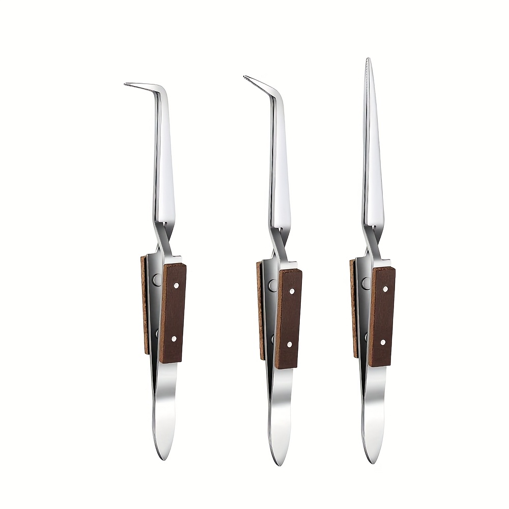 Tunqi Heat-resistant Metal Soldering Tweezers With Fiber Grip & Lock - For Jewelry Making, Electronics, Watch, Glasswork -