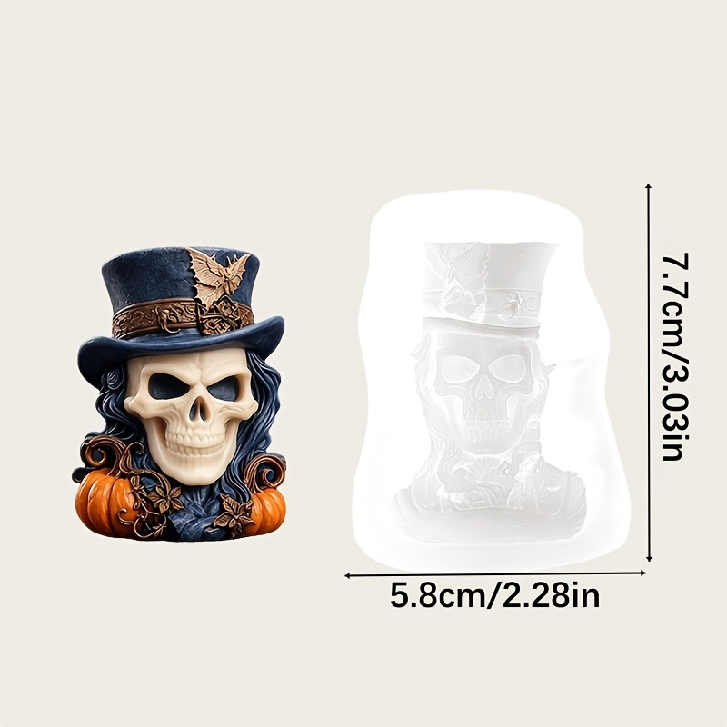 TEMU Resin Silicone Mold 1pc 3d Halloween Party Hat Silicone Mold For Candles Gypsum Ornaments Handmade Resin Tool