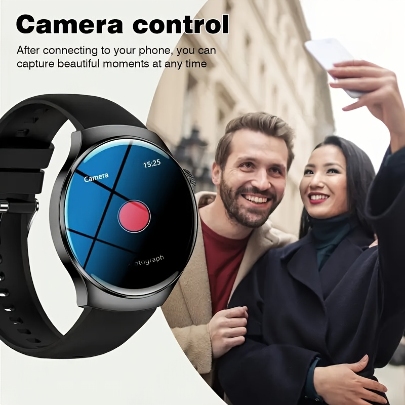 Valentine'S Day Gift - a Popular New Silicone Strap Smartwatch, Suitable for Both Men And Women, Capable of Making/Receiving Calls, Step Counting, Calorie Tracking, Multiple Sports Modes, Remote Camera Control, Music Playback, Alarm Reminders