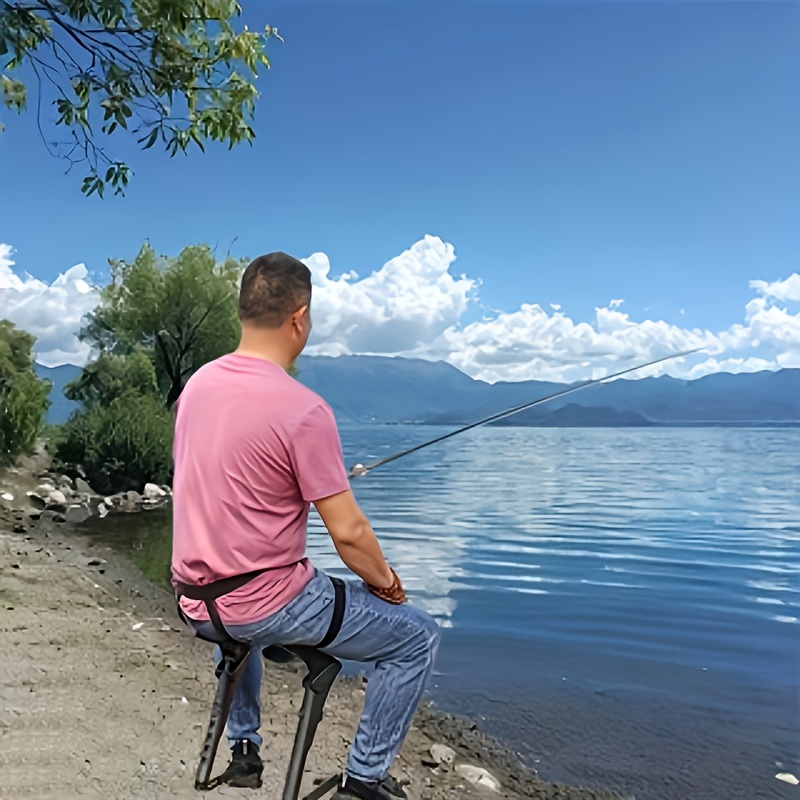 a wearable chair adjustable height with a load capacity of 300 made of durable pa and pp materials suitable for outdoor leisure maintenance fishing work without batteries details 3