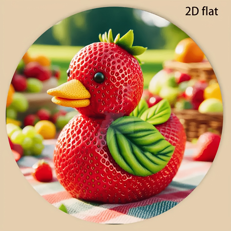 TEMU 1pc Magnetic Stickers Suitable For Fridge, Cute Fruit & Duck Decor With Magnetic Base, Adhesive Acrylic Refrigerator Magnets, Room,, Cartoon