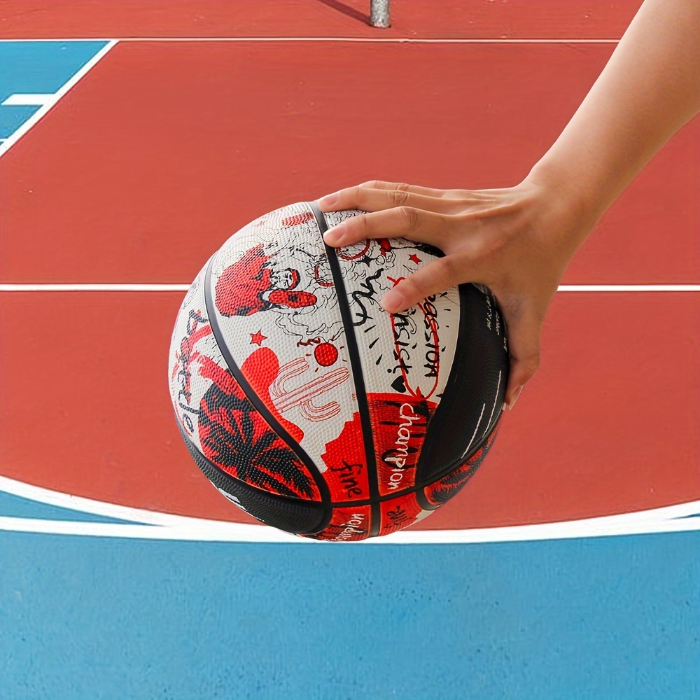 PSYCHE High-Performance Basketball - Cool Design for Training & Competition, Indoor/Outdoor Use, Perfect Holiday Gift - Black/White