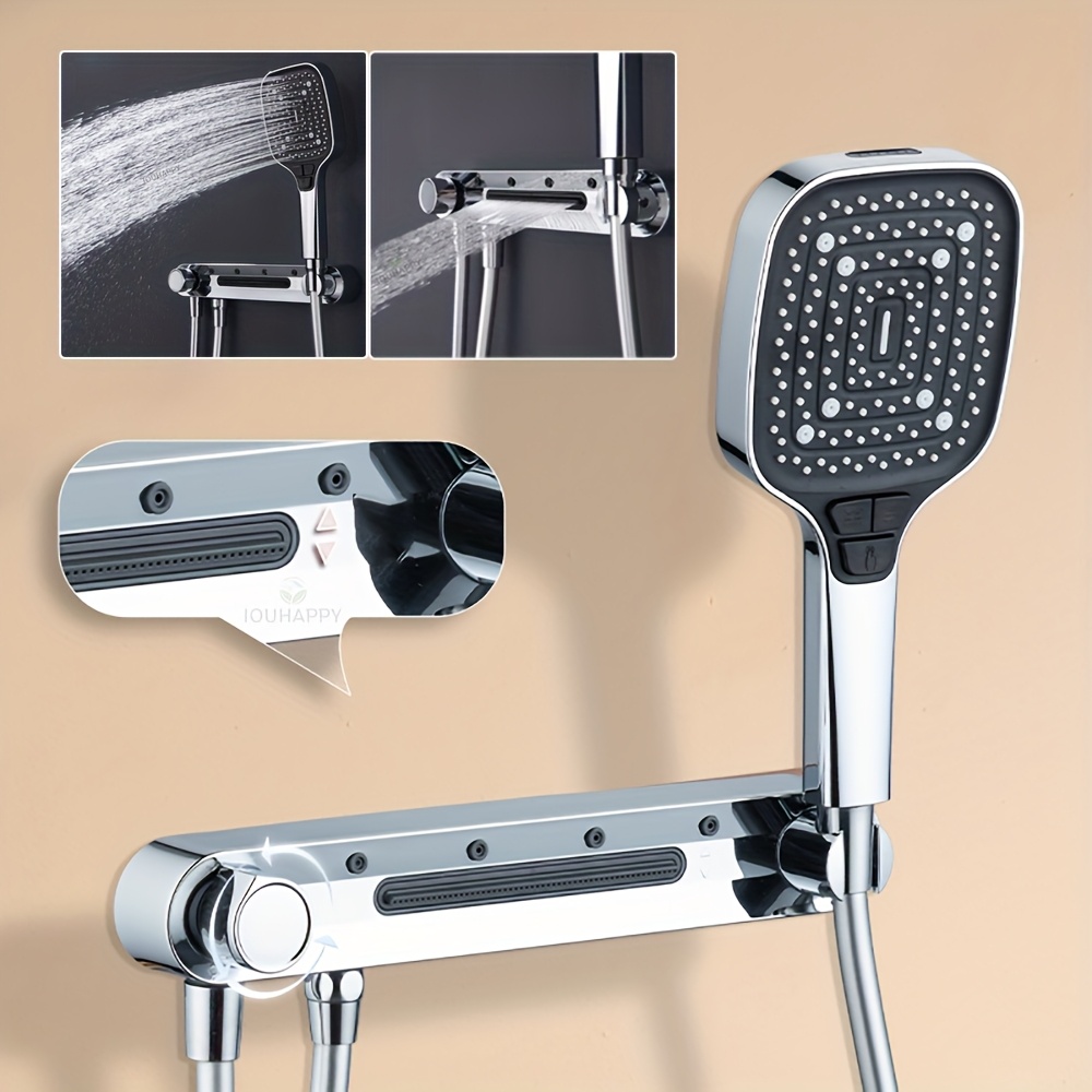 Multifunctional Wall-Mounted Handheld Shower Head with Adjustable Arm