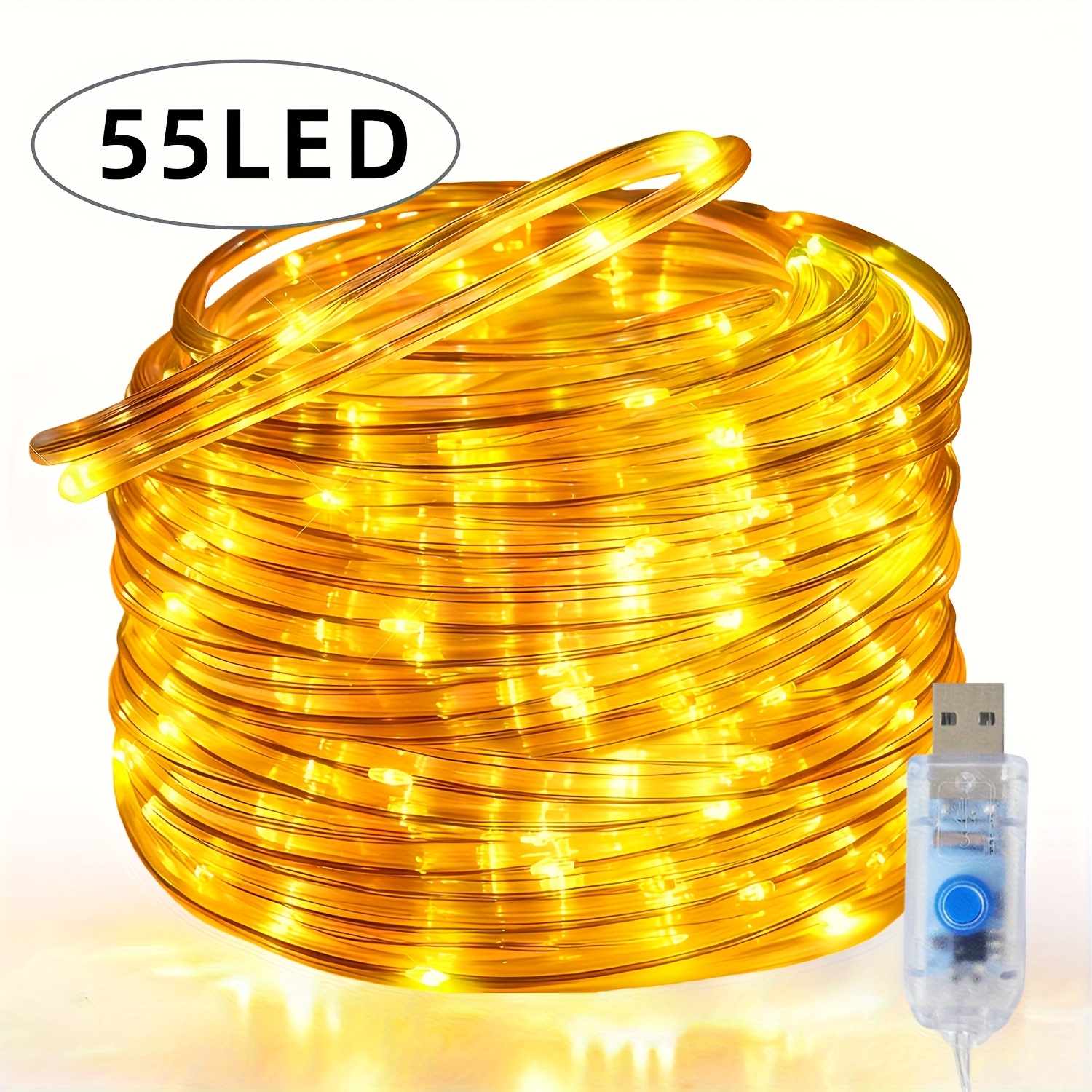 TEMU 1 stuks Patio Fairy Lights, LED Buiten Tuin Touwverlichting, USB-voeding, 8 Verlichtingsmodi Gestuurd met , Geschikt voor Huis, Patio, Veranda,