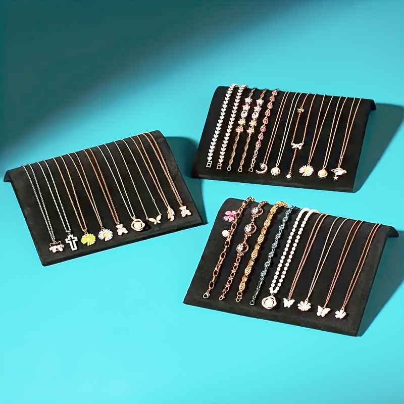 TEMU 1pc Velvet Bridge Necklace Board For Jewelry Rack, Bracelet Display Board, Necklace Rack, Jewelry Rack, 6.69in*7.87in, Jewelry Holder, Jewelry