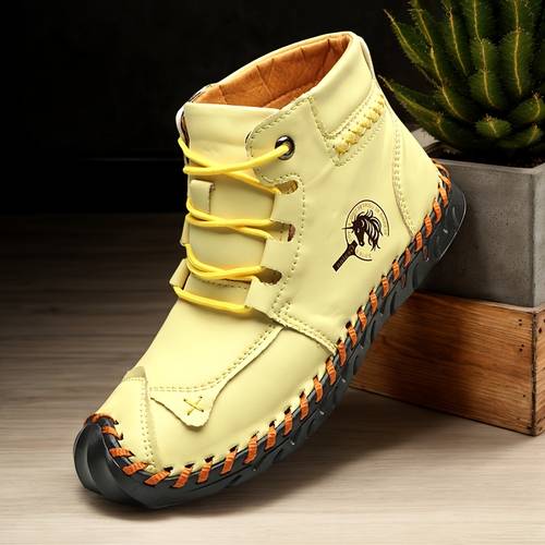 womens retro high top casual sneakers hand stitched vintage design lightweight comfortable black pu cover with rubber sole lace up closure for outdoor and casual attire outdoor casual shoes decorative stitching pu cover sneakers