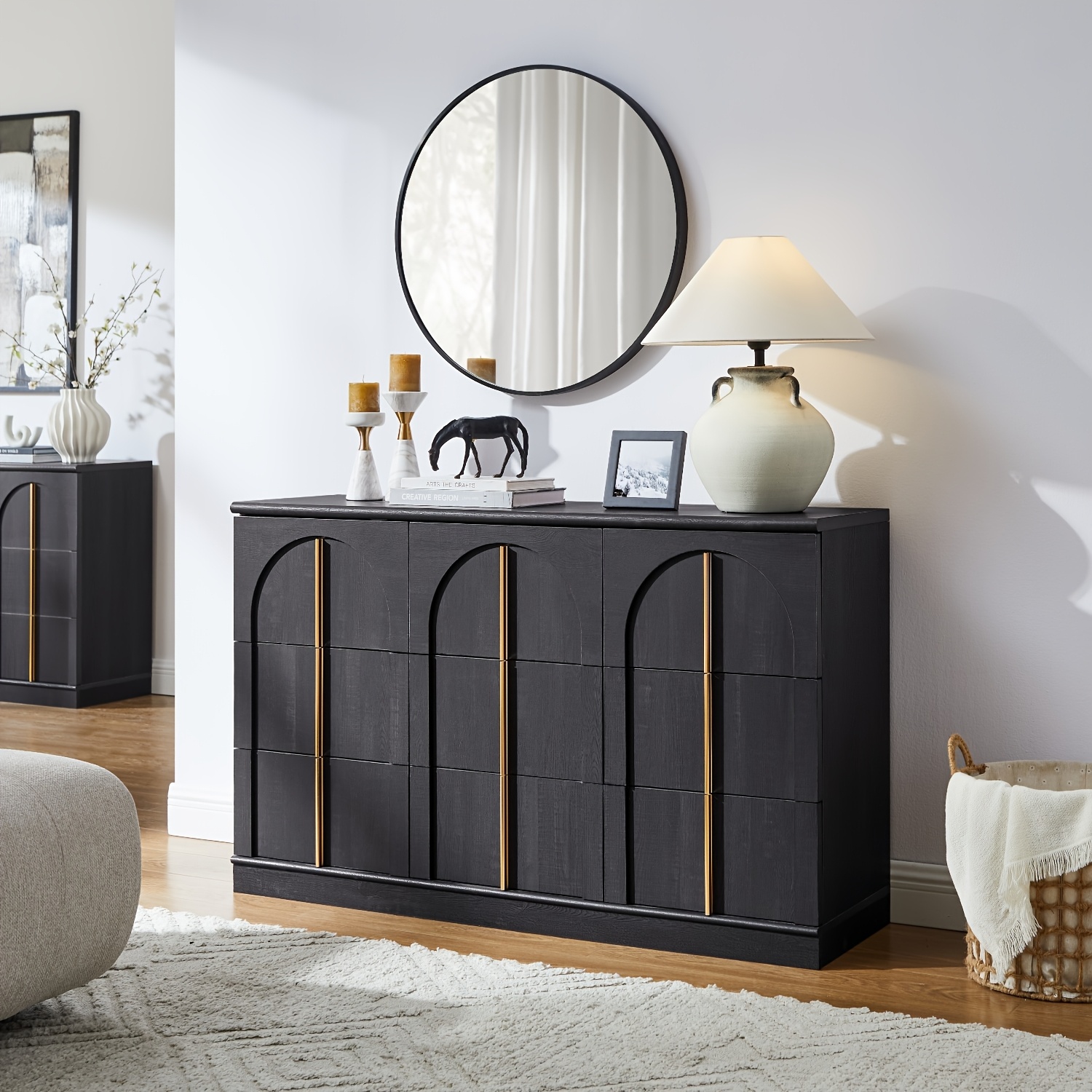 black 9 drawer bedroom dresser 9 Drawer Storage Cabinet for Home & Office – My Depot