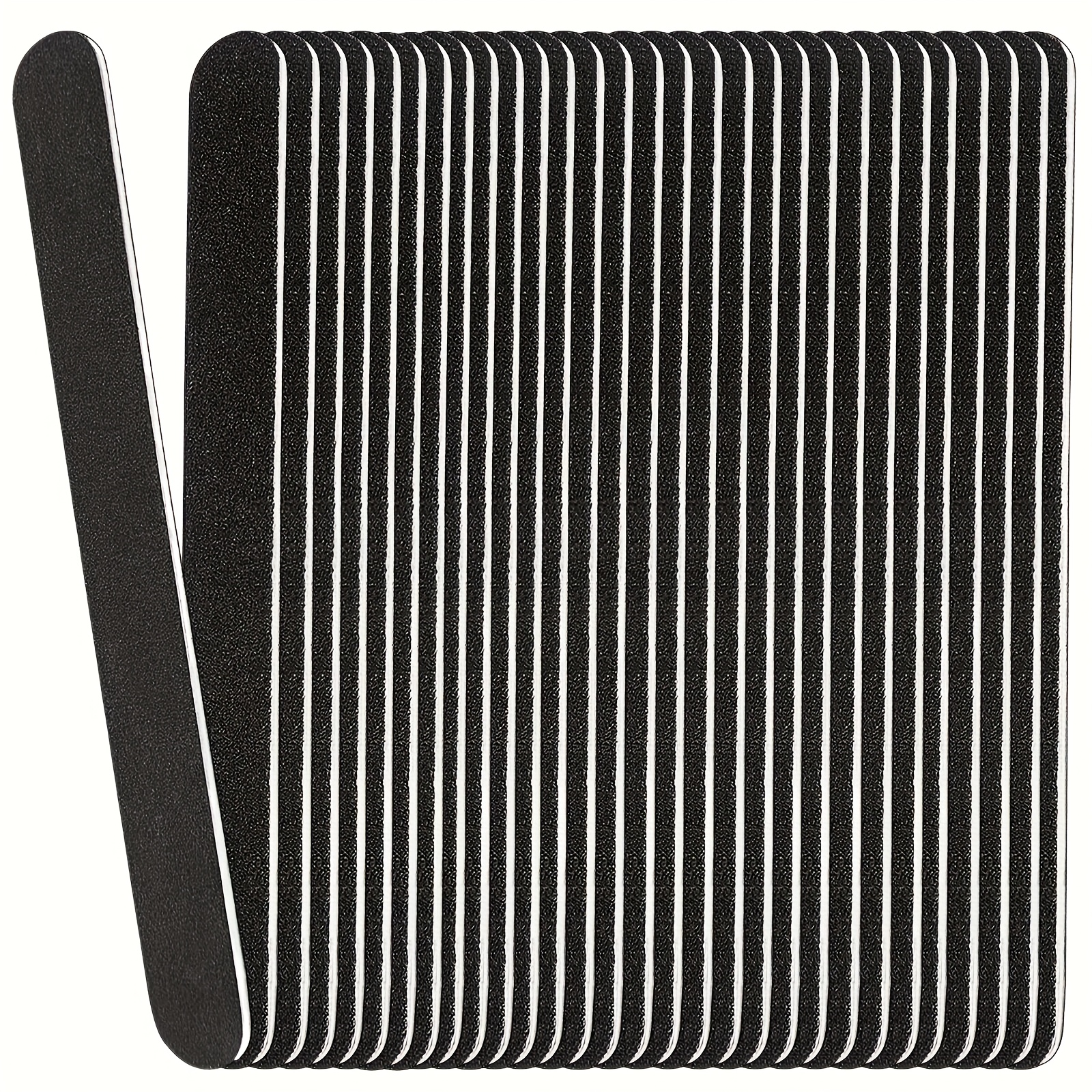 Image of 16pcs Nail Files For Acrylic Nails 100/180 Grit Double Sides Washable Nail Buffering Files Emery Boards Fingernail Files