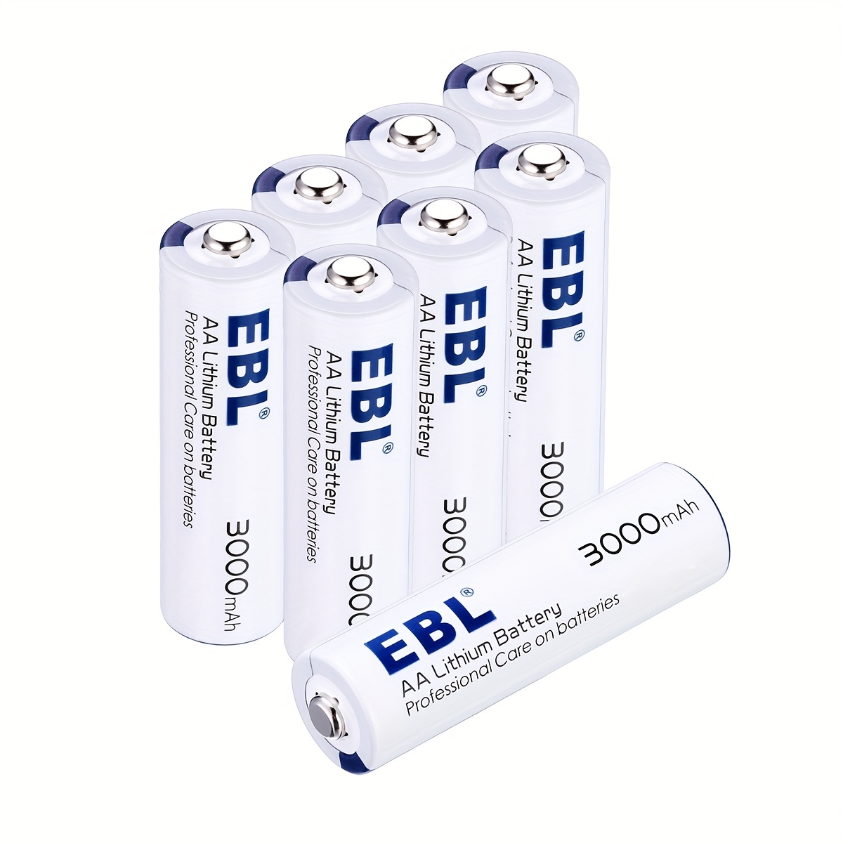 TEMU Ebl Lithium Aa Battery, 3000mah 1.5v Lasting Lithium Iron Aa Batteries For Flashligh Remote Control -non-rechargeable