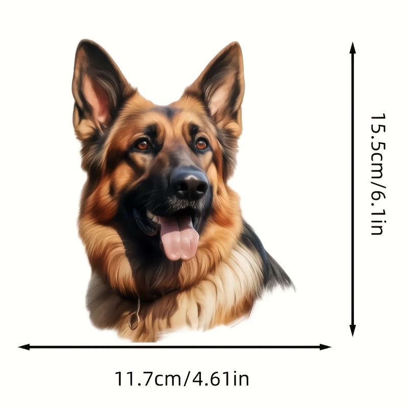 3d German Shepherd Dog Vinyl Sticker - Cartoon-style Companion Decal For Cars, Trucks, Laptops, Suitcases & Glass Surfaces - Self-adhesive Glossy Finish, Irregular Shape Design, Dog Stickers
